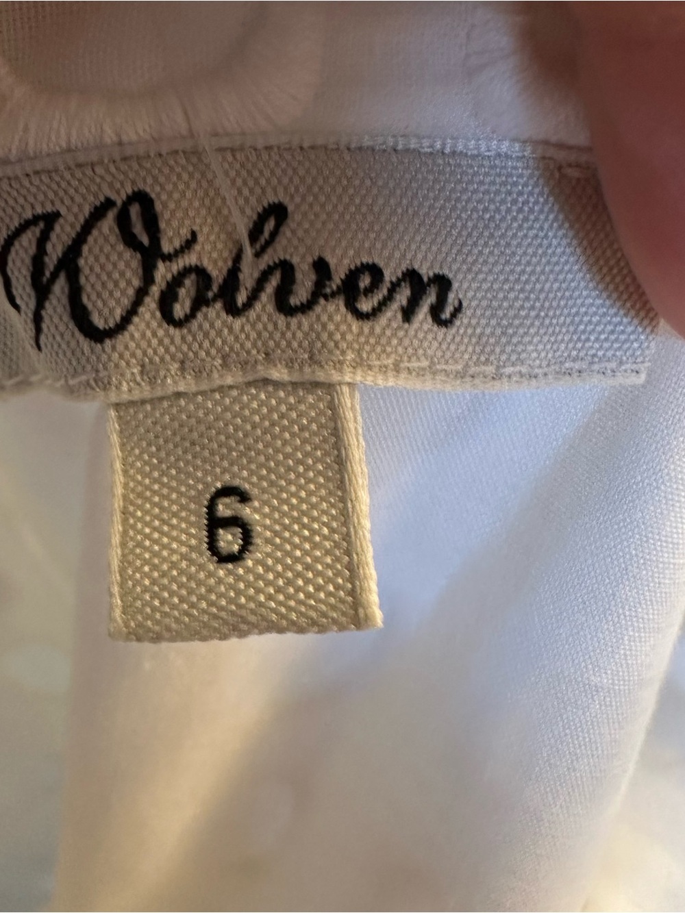Anthropologie Wolven Eudora eyelet blouse top in white size 6 - Picture 7 of 8
